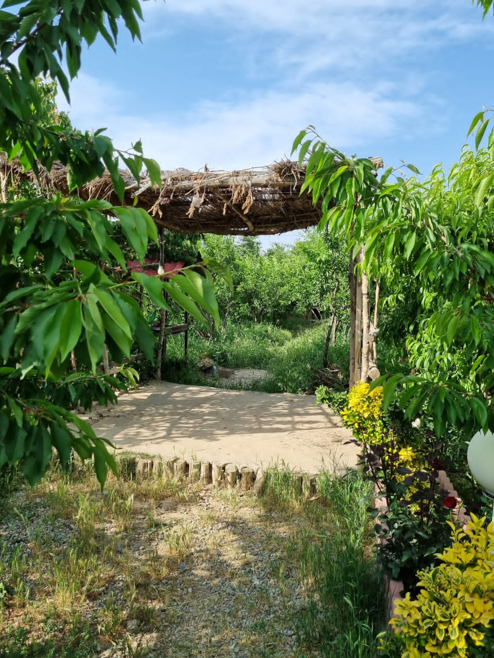 سهیلیه شهرک فرهنگیان باغچه ۱۰۰۰ متری درختان میوه مثمر ۱۵ ساله آبیاری قطره‌ای / برق /استخر /در منطقه ییلاقی